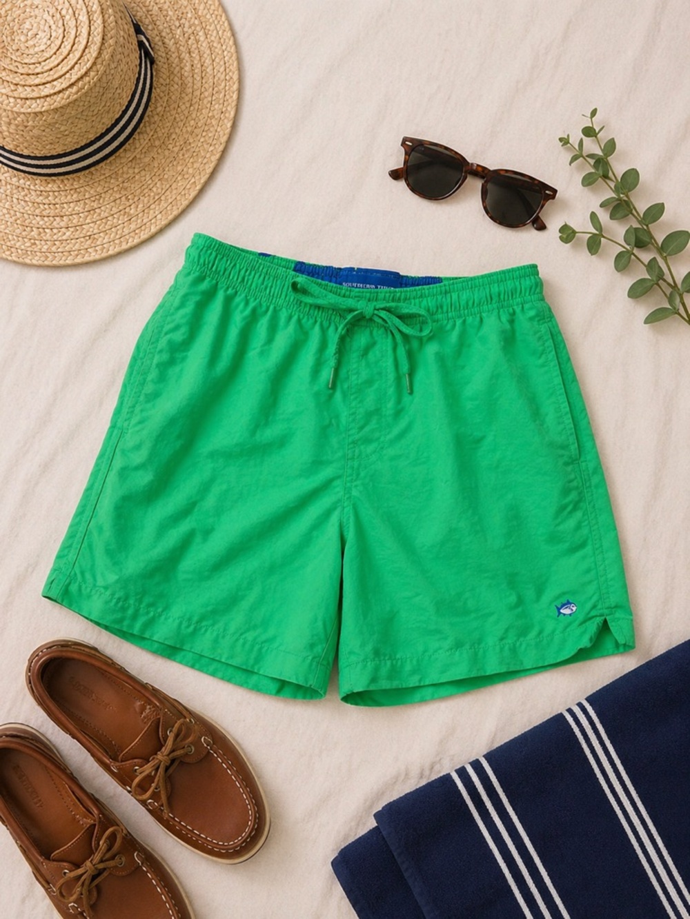 Southern Tide Bright Green Men's Swim Trunks